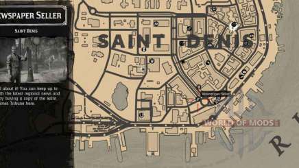 newspaper Seller in Saint-Denis-detailed map