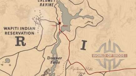 Mapa da caverna do gigante em RDR 2