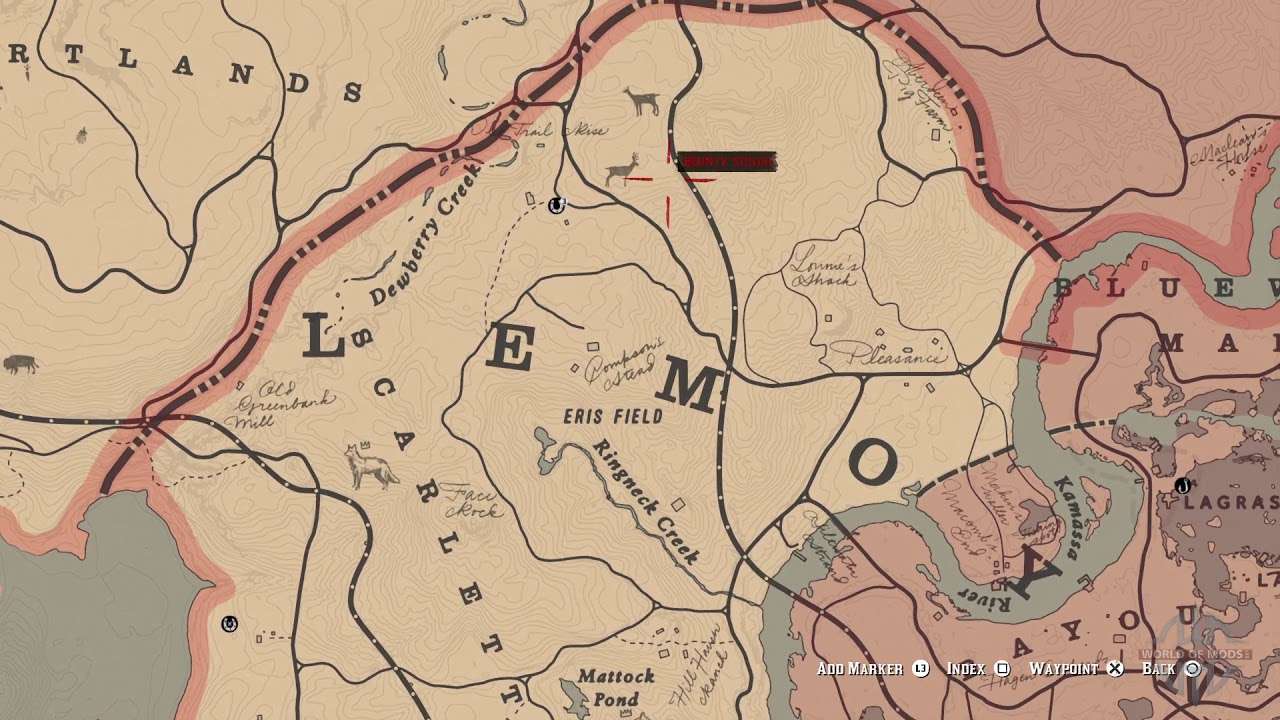 Onde encontrar tesouros do Bardo's Crossing em Red Dead Online? Mapa de  localização