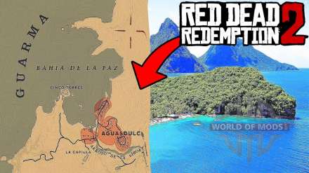 Onde encontrar a ilha de Guarma em RDR 2? Descrição da pesquisa e a localização mapa