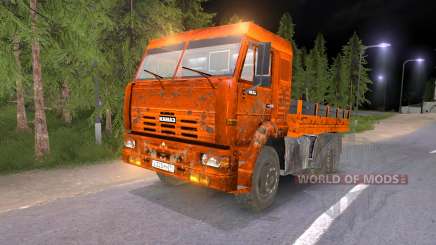 KAMAZ-65117 muddy-laranja para Spin Tires