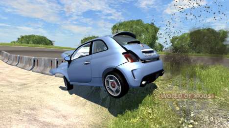 Fiat 500 Abarth Blue para BeamNG Drive