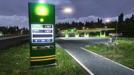 O Europeu de postos de gasolina para Euro Truck Simulator 2