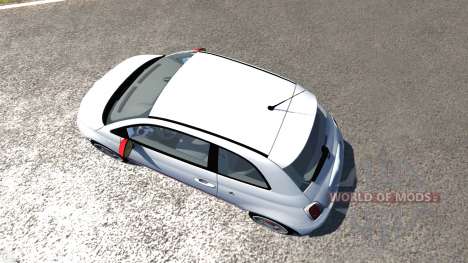 Fiat 500 Abarth White para BeamNG Drive