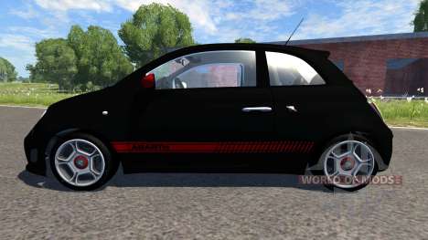 Fiat 500 Abarth Black para BeamNG Drive