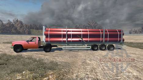 Gavril D-Series full size logging trailer para BeamNG Drive