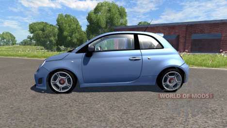 Fiat 500 Abarth Blue para BeamNG Drive