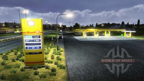 O Europeu de postos de gasolina para Euro Truck Simulator 2