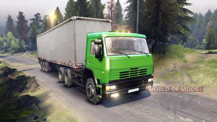 KamAZ-6522 na cor verde para Spin Tires