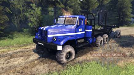 KrAZ-255B na cor azul-KrAZ de Energia 8- para Spin Tires