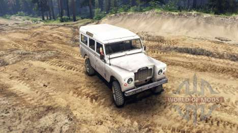 Land Rover Defender White para Spin Tires
