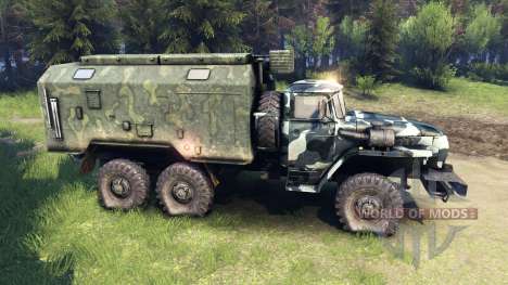 Ural-4320 camo v3 para Spin Tires