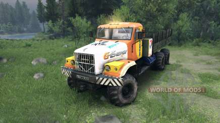 KrAZ-255 em uma nova cor para Spin Tires