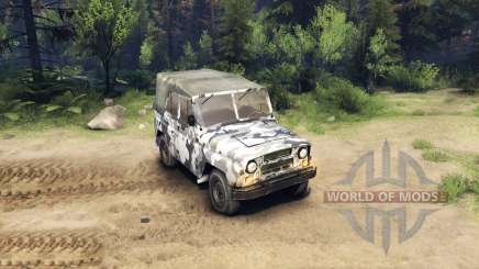 O UAZ-469, em uma nova cor para Spin Tires