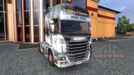 Cor-Piratas do Caribe - no trator Scania para Euro Truck Simulator 2