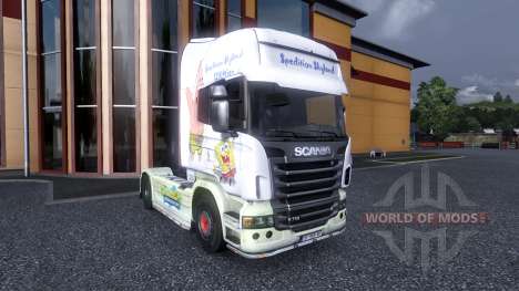 Cor-bob Esponja - caminhão Scania para Euro Truck Simulator 2