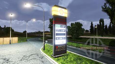 Posto de gasolina Shell para Euro Truck Simulator 2
