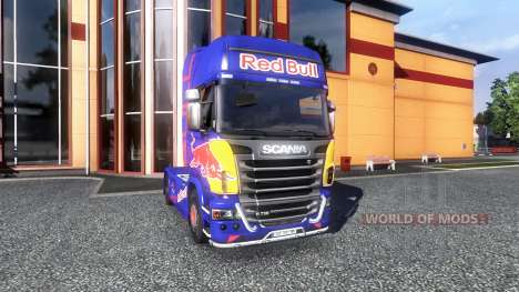 Cor-Red Bull - caminhão Scania para Euro Truck Simulator 2