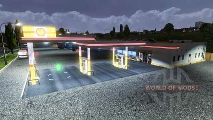 Posto de gasolina Shell para Euro Truck Simulator 2
