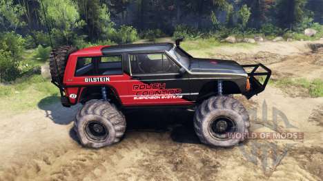 Jeep Cherokee XJ v1.3 Rough Country red clean para Spin Tires