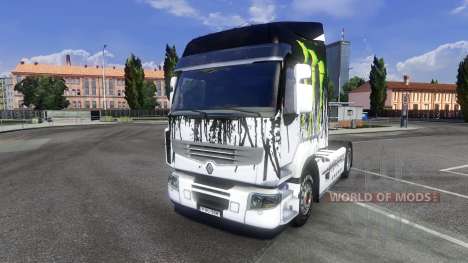 Cor-Monstro de Energia para a Renault Premium un para Euro Truck Simulator 2
