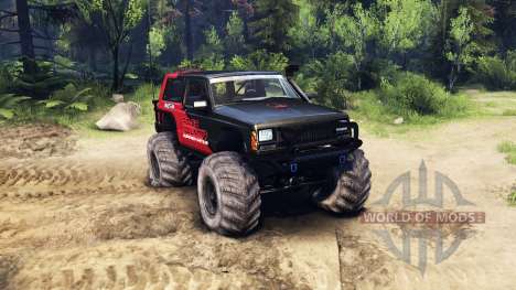 Jeep Cherokee XJ v1.3 Rough Country red clean para Spin Tires
