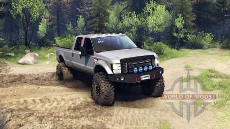 Ford F-350 Super Duty 6.8 2008 v0.1.0 silver para Spin Tires