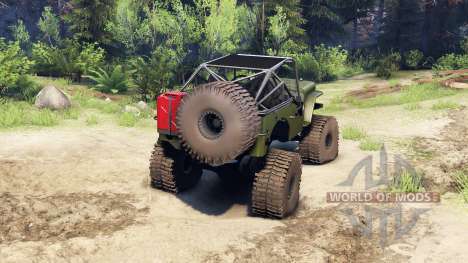 Jeep Willys green para Spin Tires
