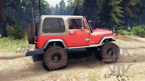 Jeep YJ 1987 red para Spin Tires