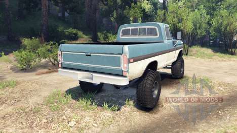 Ford F-200 1968 blue and white para Spin Tires