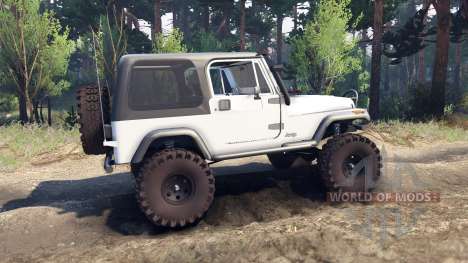Jeep YJ 1987 white para Spin Tires