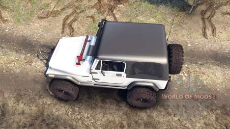 Jeep YJ 1987 white para Spin Tires
