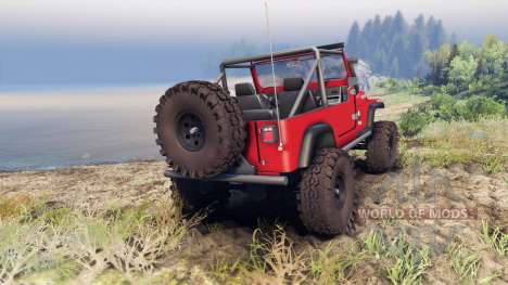 Jeep YJ 1987 Open Top red para Spin Tires