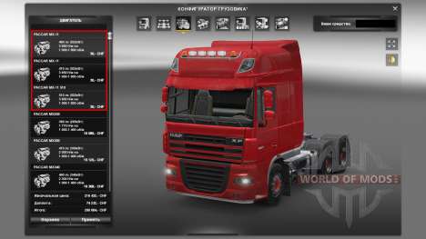 Motores para caminhões DAF para Euro Truck Simulator 2