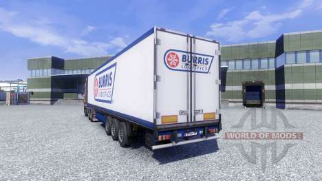 Pele Burris Logística no trailer para Euro Truck Simulator 2