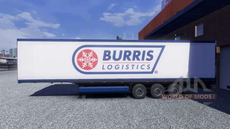 Pele Burris Logística no trailer para Euro Truck Simulator 2