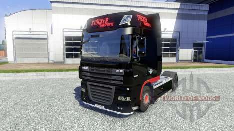 Pele Stocker Transporte para o DAF XF unidade de para Euro Truck Simulator 2