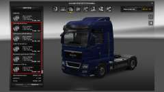 O motor do caminhão MAN para Euro Truck Simulator 2