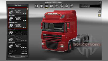 Motores para caminhões DAF para Euro Truck Simulator 2