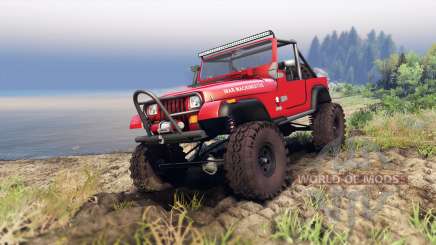 Jeep YJ 1987 Open Top red para Spin Tires