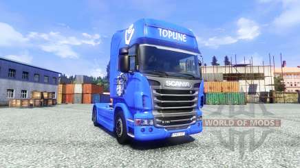 Pele V8 Topline na unidade de tracionamento Scania para Euro Truck Simulator 2