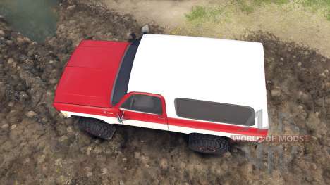 Chevrolet K5 Blazer 1975 red and white para Spin Tires