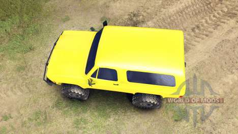 Chevrolet K5 Blazer 1975 v1.5 yellow para Spin Tires