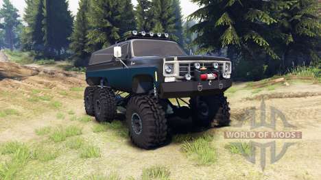 Chevrolet K5 Blazer 1975 Equipped black and blue para Spin Tires