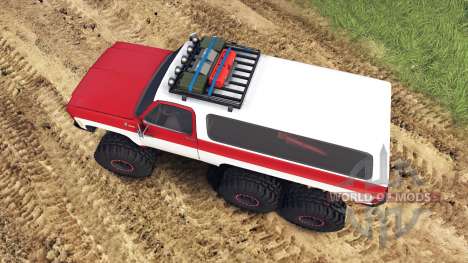 Chevrolet K5 Blazer 1975 Equipped red and white para Spin Tires