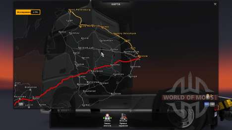 Mapa Da Rússia - RusMap para Euro Truck Simulator 2