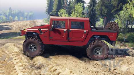 Hummer H1 fire house red para Spin Tires