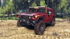Hummer H1 fire house red para Spin Tires