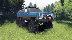 Chevrolet K5 Blazer 1975 Equipped blue and black para Spin Tires