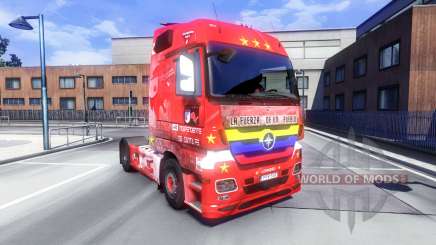 A pele de Santa Fe, da Colômbia sobre o trator Majestoso para Euro Truck Simulator 2